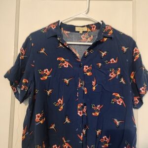 Love Notes Navy Floral Shirt